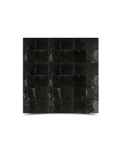 Handmade Moroccan Mosaic Solid Black Color Tiles - Matte Finish