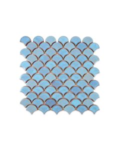 Captivating Blue Bell Moroccan Fish Scales Tiles