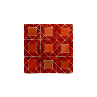 Moroccan Red & Orange Mosaic Tile Pattern - 16.