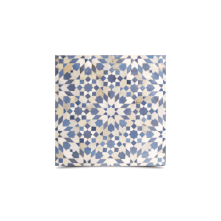 Moroccan Mosaic Patterns Multicolor Tile - Floral Design