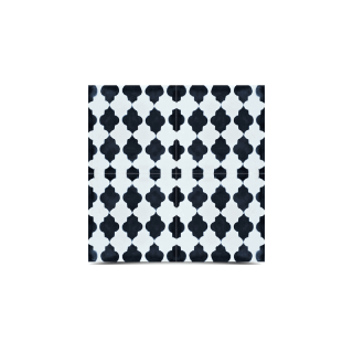 Moroccan Cement Tile Patterns in Black and White - Durable Indoor & Outdoor Tiles