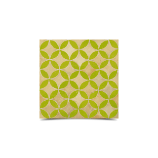 Exquisite Moroccan Green & Beige Mosaic Tiles - Handmade Geometric Floral Design