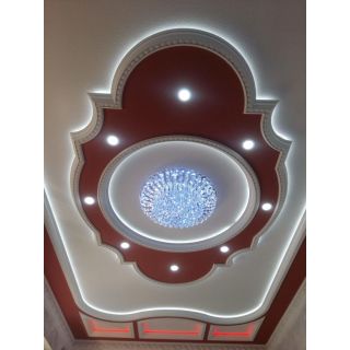 Elegant Gypsum Plaster Rose - Moroccan Handcrafted Ceiling