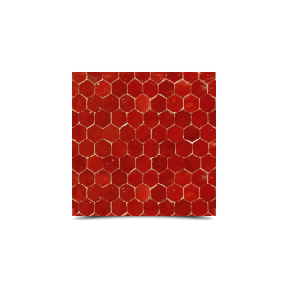 Captivating Red Moroccan Mosaic Tiles - Handcrafted Hexagons