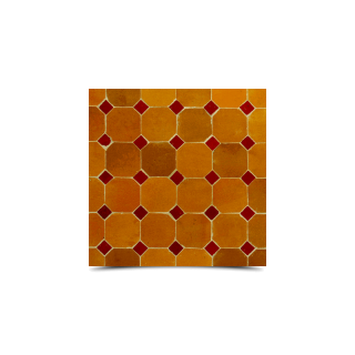 Moroccan Mosaic Orange & Red Handmade Tile - Heritage Charm