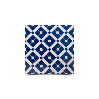 Luxury Moroccan Blue & White Mosaic Tiles - Handcrafted Geometric Design