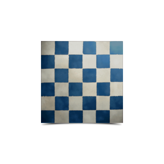 Moroccan Mosaic Pattern White & Blue Tiles - Handcrafted Elegance