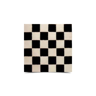 Elegant Moroccan Mosaic Pattern Black & White Tiles