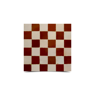 Moroccan Mosaic Red & White Pattern Tiles - High-Quality Glazed Finish