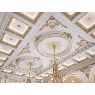 Luxury Moroccan-Inspired Gypsum Plaster Ceiling - Handcrafted Elegance