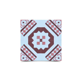 Moroccan Pink & Purple Cement Tiles - Squares & Ogee Arches