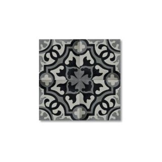 Moroccan Black Cement Tile Patterns - Elegant Floral Design