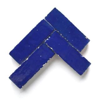 Handmade Moroccan Bejmat Tiles - Azure Blue - Vintage & Durable