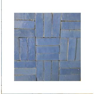 Elegant Lavender Blue Handmade Moroccan Bejmat Tiles