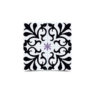 Moroccan Cement Floral Pattern Tiles - Black & White