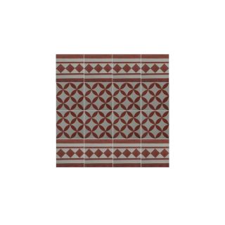 Moroccan Cement Border in Brown, Black & White - Handcrafted Fez Zellige