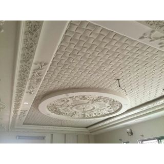 Premium Moroccan Plaster Ceiling Rose 112 with Fiberglass - Handmade Luxury Craft - Casablanca Moroccan Style - Customizable Décor