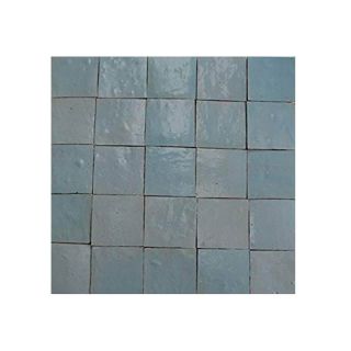 Moroccan Mosaic Charcoal Black Glazed Tiles - Handmade 6x6 Fro Moroccan Mosaic Tiles