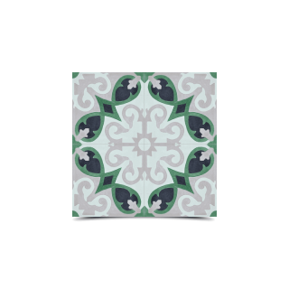 Moroccan Floral Cement Tiles - Spring Color Palette