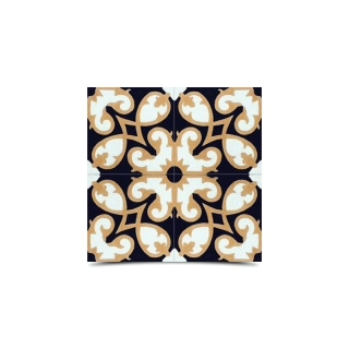 Handmade Moroccan Cement Pattern - White, Black & Beige