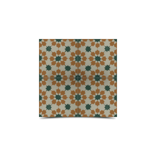 Moroccan Cement Pattern Tiles - Green/White/Orange