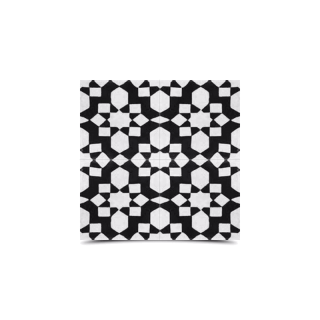 Moroccan Black & White Cement Tile Pattern - Design 245. Handcrafted Geometric Tilesегистраторы.