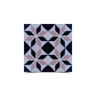 Moroccan Cement Tile Pattern Black Pink White 246