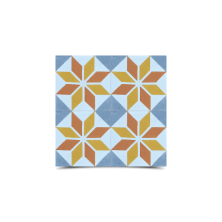 Moroccan Cheerful Colors Cement Tiles - 247, Water-Resistant