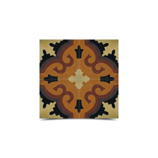 Moroccan Cement Pattern Dark Brown Colors - Premium Quality Tiles