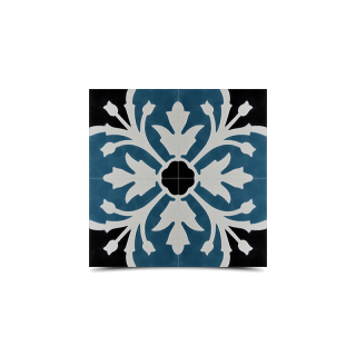 Moroccan Cement Pattern in Navy Blue & Black - Elegant and Durable Tiles