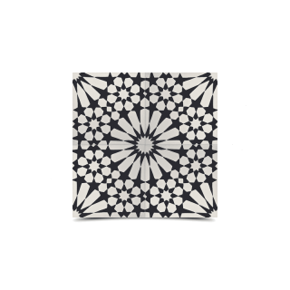 Enchanting Moroccan Cement Geometric Tile – Black & White