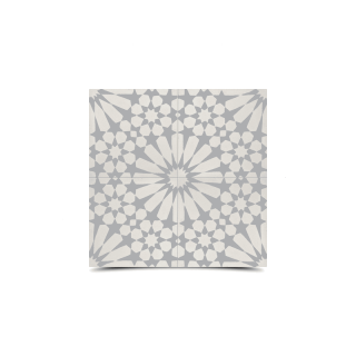 Moroccan Cement Pattern Gray Tiles - Authentic Moroccan Design