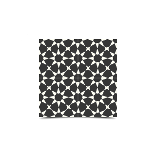 Moroccan Black & White Cement Tiles - Geometric Patterns