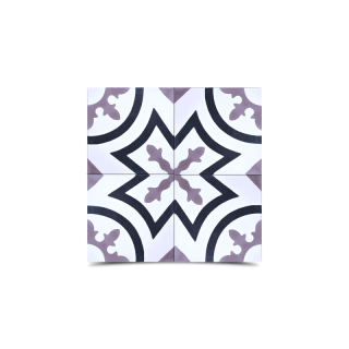 Moroccan Cement Pattern Black - Elegant Moorish-Inspired Tiles