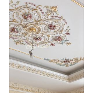 Handcrafted Gypsum Plaster Ceiling Rose | Moroccan Style