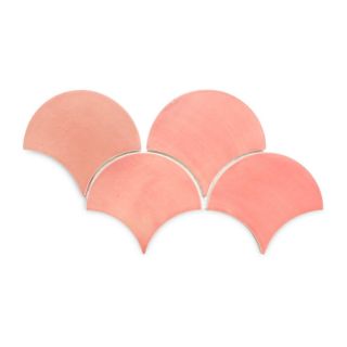 Large Grapefruit Moroccan Fish Scale Tiles - High-Quality and Waterproof