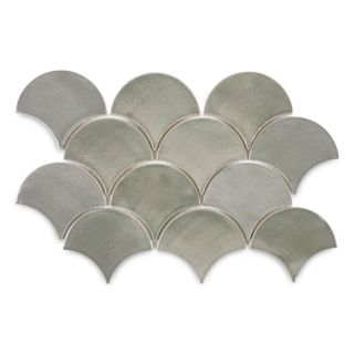 Elegant Sooty Grey Moroccan Fish Scale Tiles.