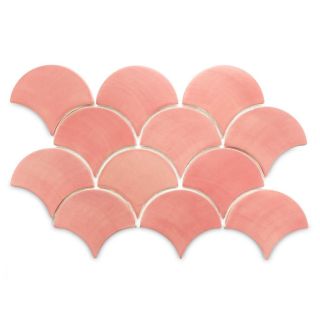 Captivating Grapefruit Moroccan Fish Scale Tiles