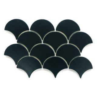 Moroccan Fish Scales - Satin Black Tile - Premium Quality