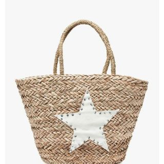 Eco-Friendly Moroccan Straw Handbag with Star Embroidery