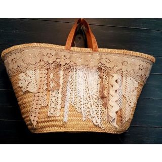 Eco-Friendly Moroccan Straw Handbag Basket 034