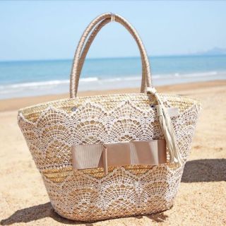 Beige Lace Moroccan Handbag - Sustainable Artisan-Made Fashion