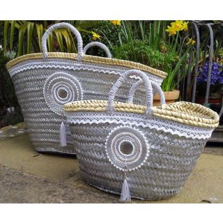 Moroccan Handcrafted Silver Straw Handbag | Eco-Friendly & Customizable