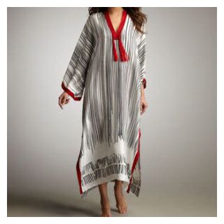 Bohemian Moroccan Kaftan Dress 015 with Intricate Embroidery