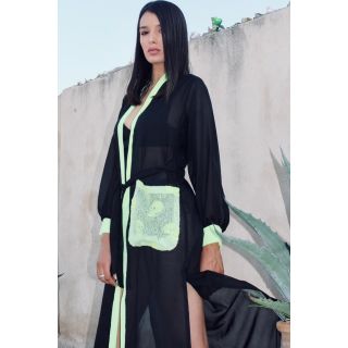 Elegant Maxi Moroccan Beach Cover Up | Eye-Catching Prints