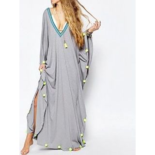Bohemian Chic Moroccan Embroidered Kaftan Dress 171 - Affordable Statement Piece for Stylish Looks