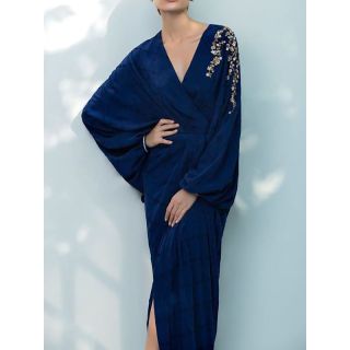 Elegant Moroccan Embroidered Kaftan Dress - Chic Bohemian Style