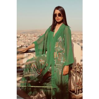 Moroccan-Inspired Flowy Beach Cover Up in Exquisite Prints