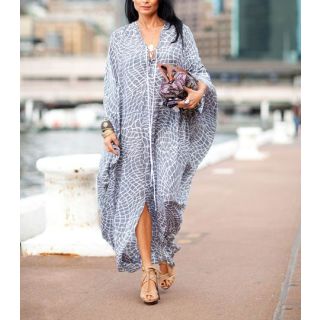 "Elegant Moroccan Beach Cover Up | Lightweight Silky Fabric"