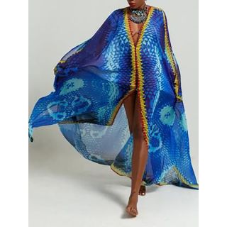 Moroccan Kaftan Inspired Beach Cover Up - Vacation Maxi Dress